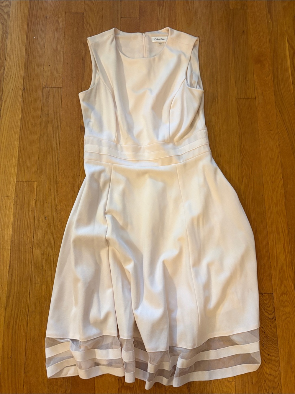 Calvin Klein Blush Sleeveless Fit-and-Flare Dress